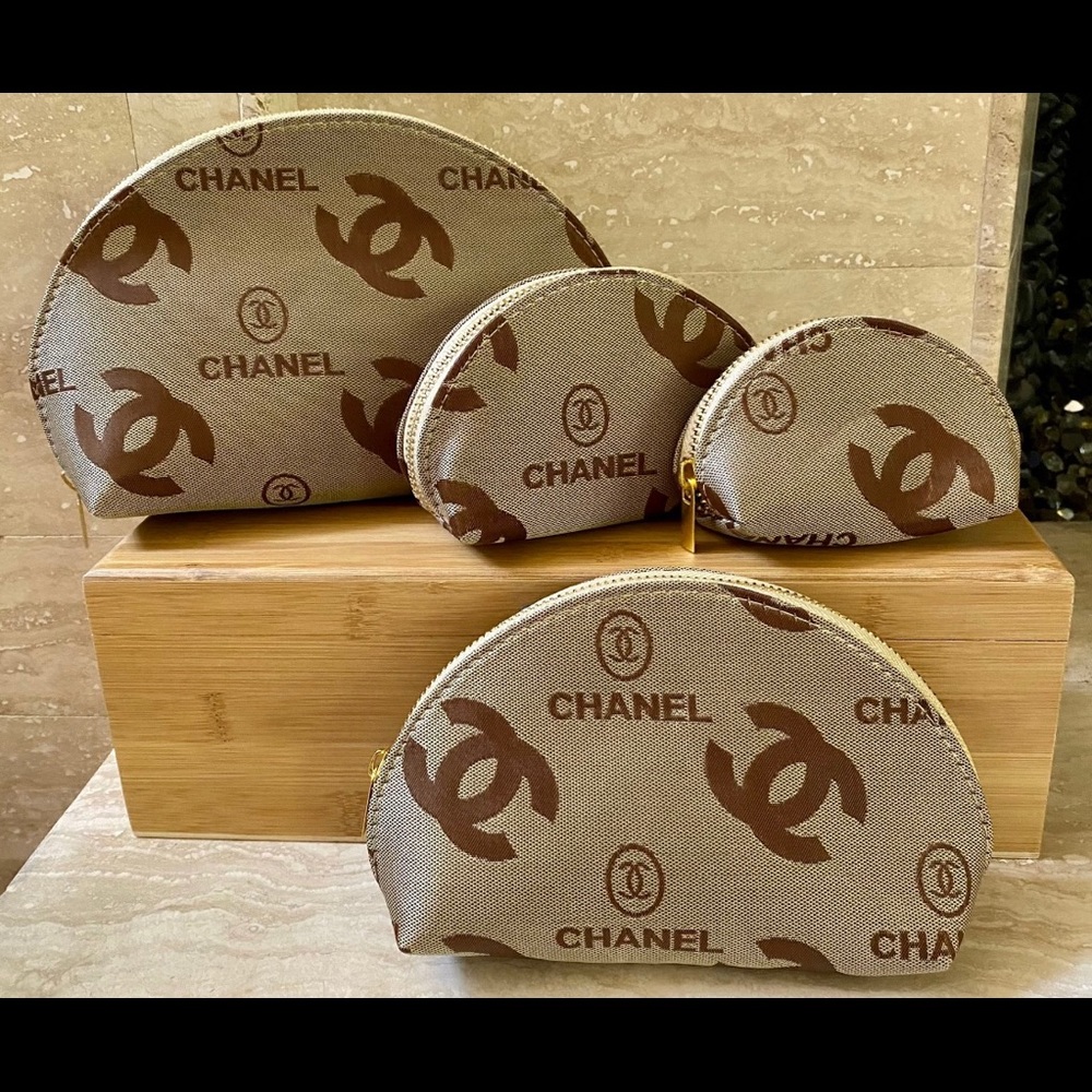 Set of 4 makeup cosmetic bags coin purse